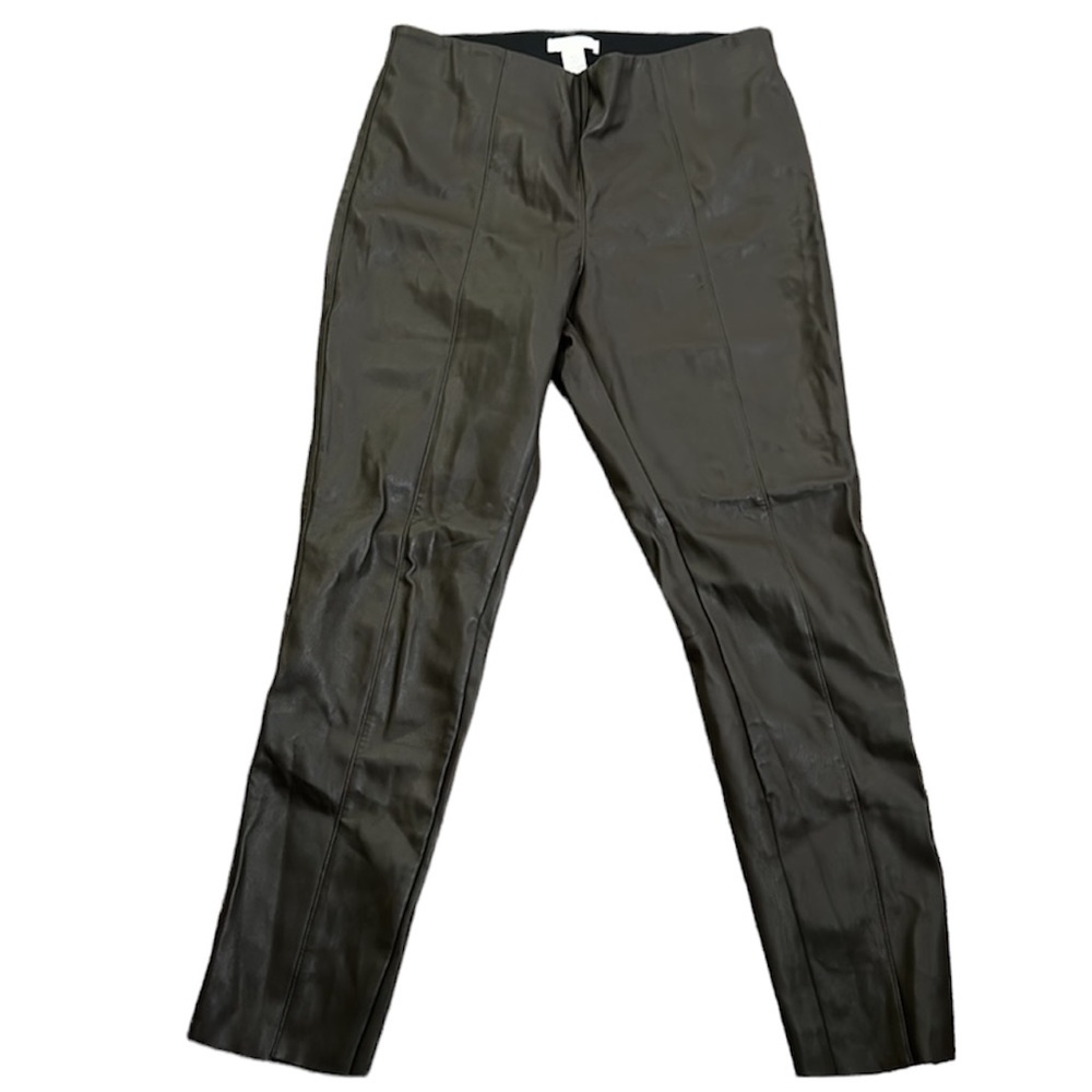 H&M faux leather pull on pants size 12